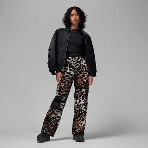 Jordan vintage retro  floral animal print leopard denim loose fit pants xs